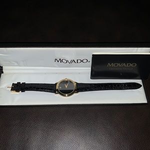 Vintage Movado Men’s Black Watch